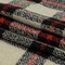 1 Yard Famous Designer Cream, Black and Red Plaid Blended Wool Boucle Coating